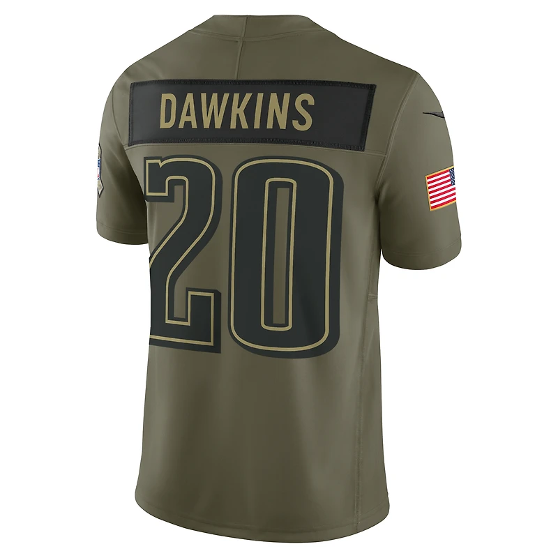 Brian Dawkins Philadelphia Eagles Salute to Service Retired Men's Nike Dri-FIT NFL Limited Jersey