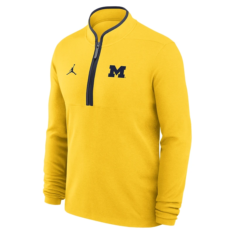 Michigan Victory Men's Jordan Brand Dri-FIT College 1/2-Zip Long-Sleeve Top