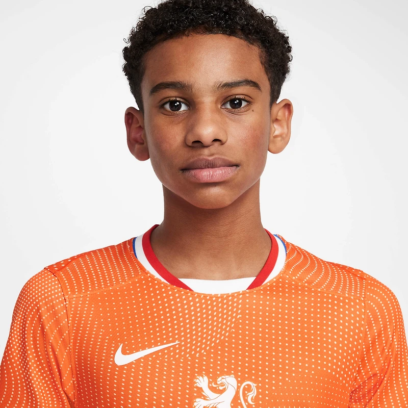 Netherlands 2025 Stadium Home (Women's Team) Big Kids' Nike Dri-FIT Soccer Replica Jersey