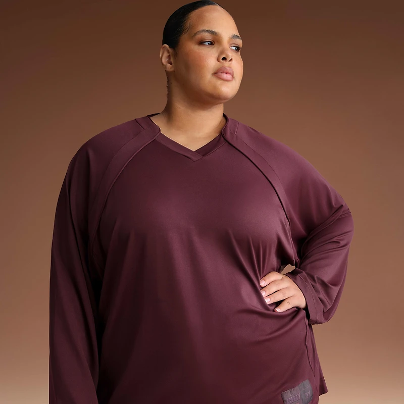 NikeSKIMS Airy Women's Oversized V-Neck Long-Sleeve Top