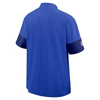 Los Angeles Rams Sideline Coach Men's Nike NFL 1/2-Zip Short-Sleeve Jacket