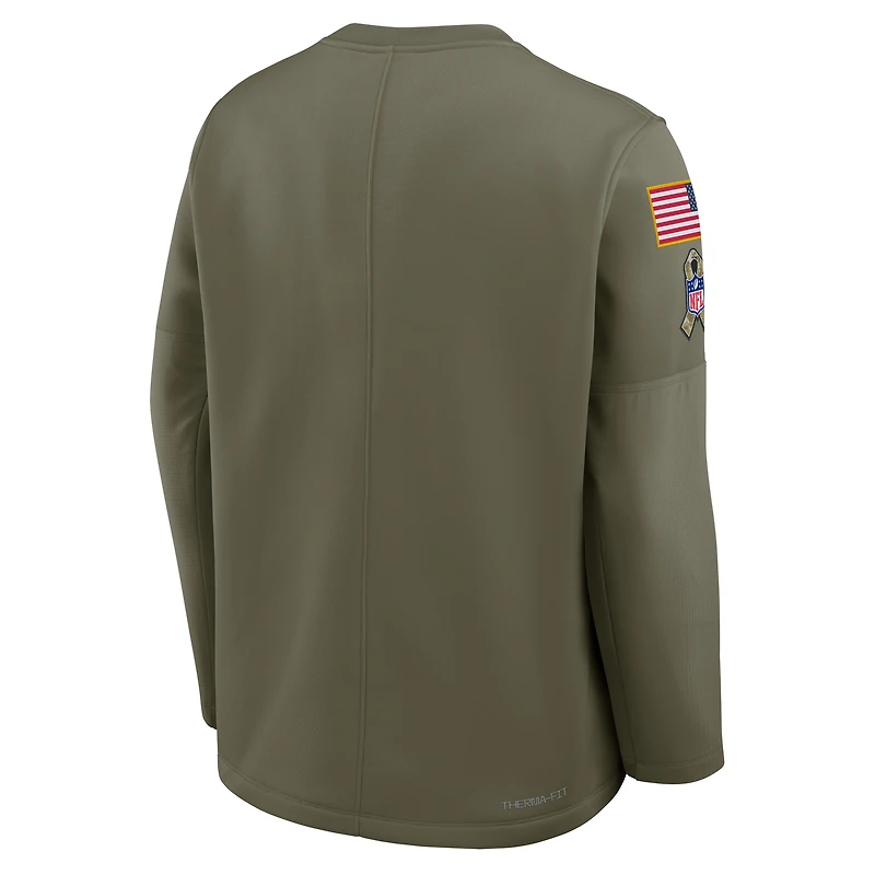 Dallas Cowboys Salute to Service Sideline Triumphant Win Coach Men's Nike NFL Pullover Crew