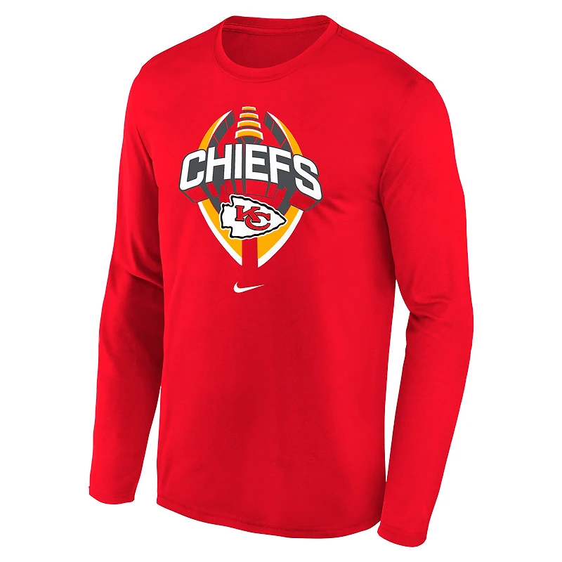 Kansas City Chiefs Legend Icon Big Kids' Nike Dri-FIT NFL Long-Sleeve T-Shirt