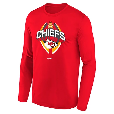 Kansas City Chiefs Legend Icon Big Kids' Nike Dri-FIT NFL Long-Sleeve T-Shirt