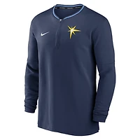 Tampa Bay Rays Authentic Collection Men's Nike Dri-FIT MLB 1/2-Zip Long-Sleeve Top