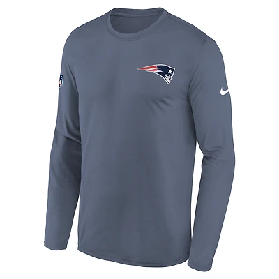 New England Patriots Rivalry Sideline Legend Big Kids' Nike Dri-FIT NFL Long-Sleeve T-Shirt