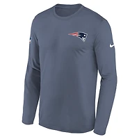 New England Patriots Rivalry Sideline Legend Big Kids' Nike Dri-FIT NFL Long-Sleeve T-Shirt