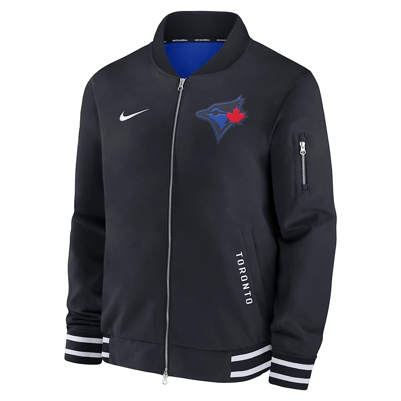 Toronto Blue Jays Authentic Collection City Connect Men's Nike MLB Full-Zip Bomber Jacket