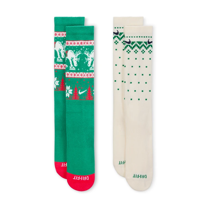 Nike Everyday Plus Cushioned Winter Wonderland Crew Socks (2 Pairs)