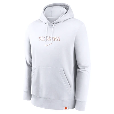 Clemson Tigers Statement Wordmark Lockup Heavyweight Men's Nike College Pullover Hoodie