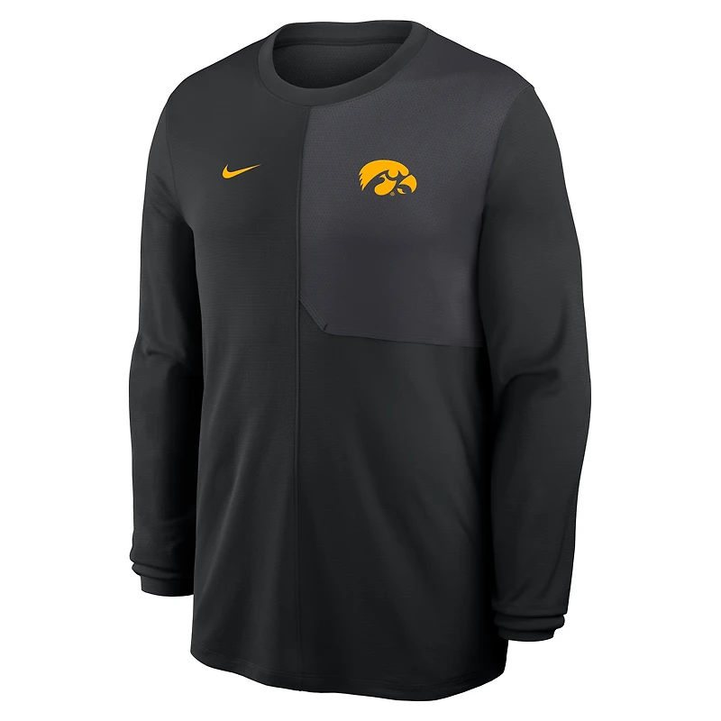 Iowa Sideline Coach Men's Nike Dri-FIT College Long-Sleeve Top