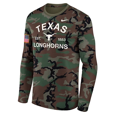 Texas 2025 Military Appreciation Legend Men's Nike Dri-FIT College Long-Sleeve T-Shirt