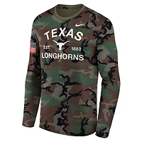 Texas 2025 Military Appreciation Legend Men's Nike Dri-FIT College Long-Sleeve T-Shirt
