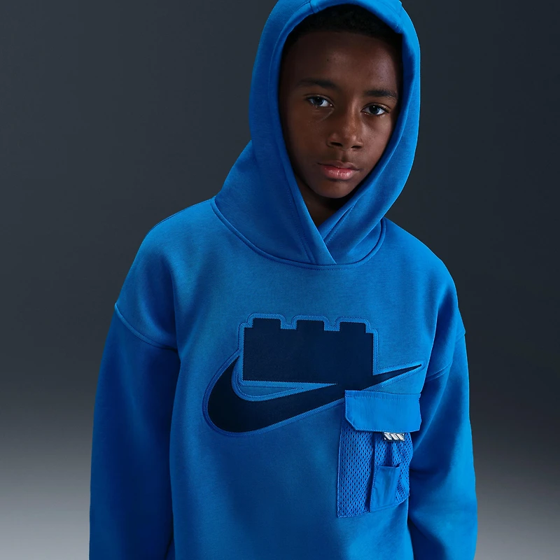 Nike x LEGO® Collection Big Kids' Oversized Pullover Hoodie