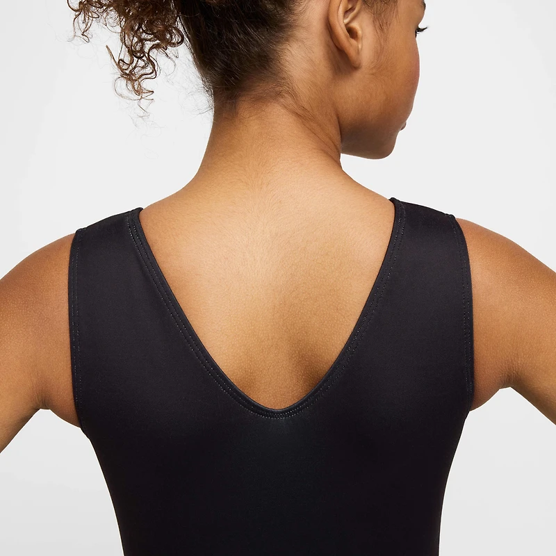 Nike Gymnastics Diagonal Stripe Printed Performance Leotard