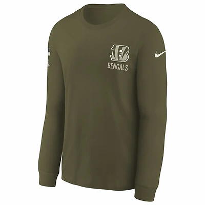 Cincinnati Bengals Salute to Service Sideline Big Kids’ Nike NFL Long-Sleeve T-Shirt