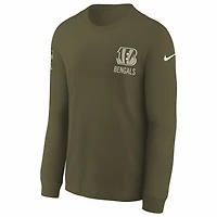 Cincinnati Bengals Salute to Service Sideline Big Kids’ Nike NFL Long-Sleeve T-Shirt