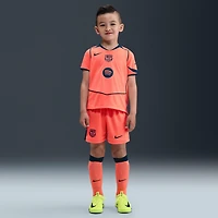 FC Barcelona 2025/26 Stadium Third Little Kids' Nike Dri-FIT Total 90 Soccer 3-Piece Kit
