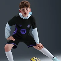 FC Barcelona Academy Pro Away Big Kids' Nike Dri-FIT Soccer Pre-Match Short-Sleeve Top