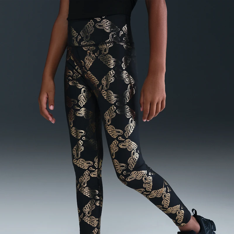 Nike One Big Kids' (Girls') Dri-FIT Printed Leggings