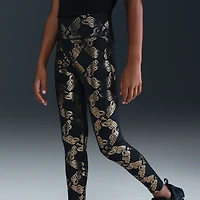 Nike One Big Kids' (Girls') Dri-FIT Printed Leggings