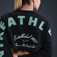 Nike Sportswear Women's Oversized Long-Sleeve Cropped Graphic T-Shirt