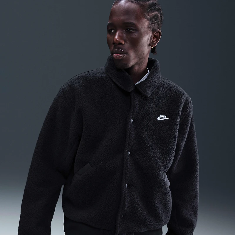 Nike Sportswear Club Men's High-Pile Fleece Coaches Jacket