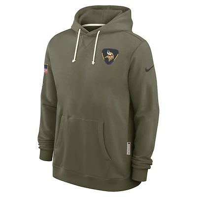 Minnesota Vikings Salute to Service Sideline Dominant Force Men's Nike Dri-FIT NFL Pullover Hoodie