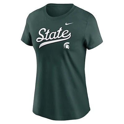 Michigan State Athletic Prep Arch Local Script Women's Nike College T-Shirt