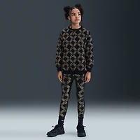 Nike Sportswear Club Fleece Big Kids' (Girls') Oversized Printed Crewneck Sweatshirt