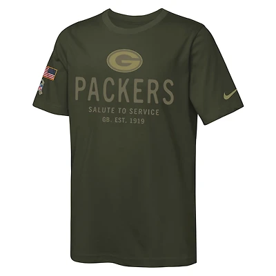 Green Bay Packers Salute to Service Sideline Big Kids’ Nike Dri-FIT NFL T-Shirt