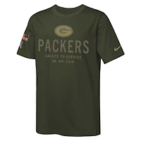 Green Bay Packers Salute to Service Sideline Big Kids’ Nike Dri-FIT NFL T-Shirt