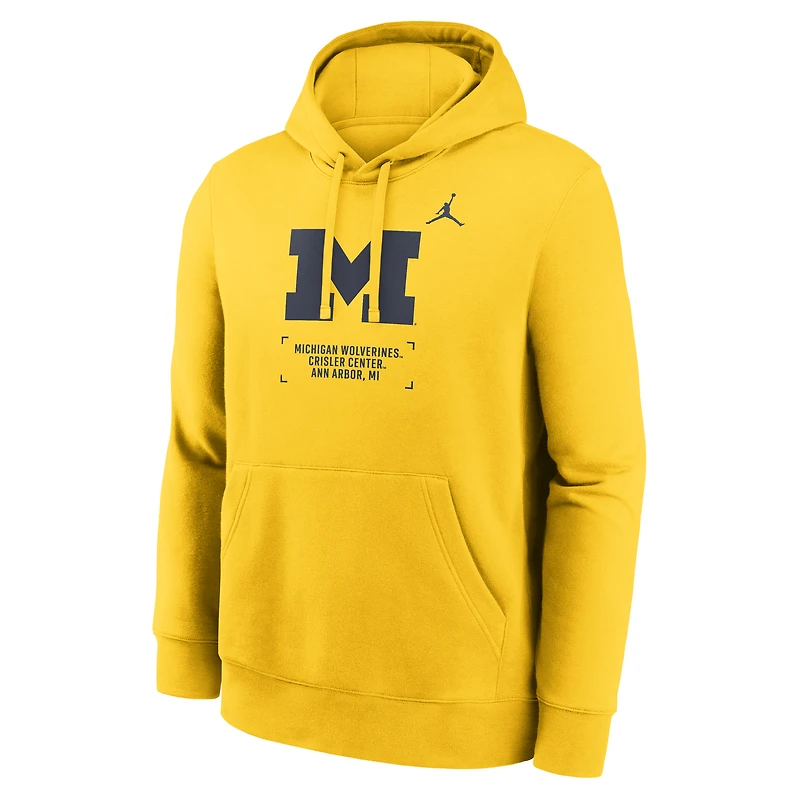 Michigan Club Basketball 2-Hit Men's Nike College Pullover Hoodie