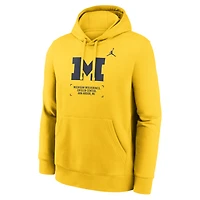Michigan Club Basketball 2-Hit Men's Nike College Pullover Hoodie