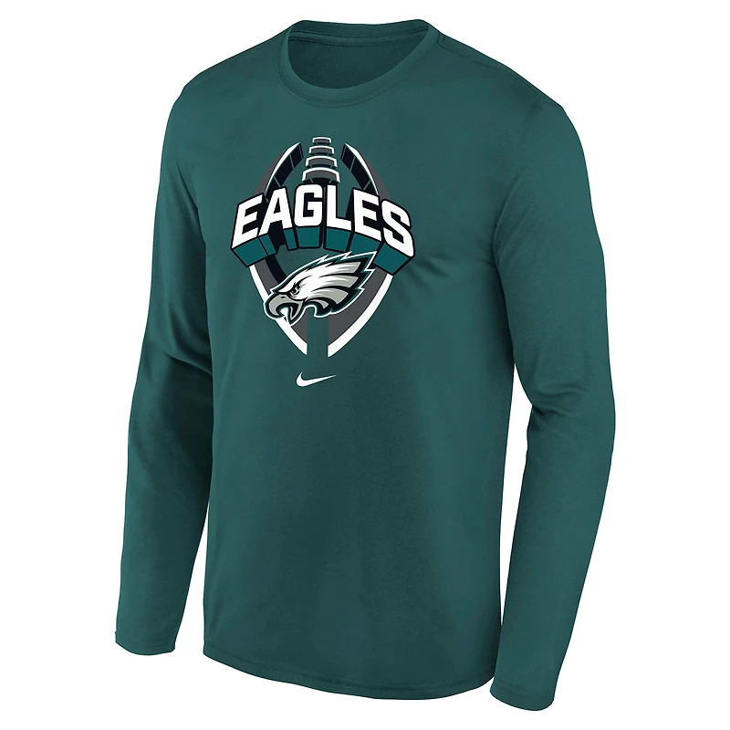 Philadelphia Eagles Legend Icon Big Kids' Nike Dri-FIT NFL Long-Sleeve T-Shirt