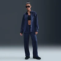 Nike Sportswear Women's Oversized Jacquard Striped Button-Down Shirt