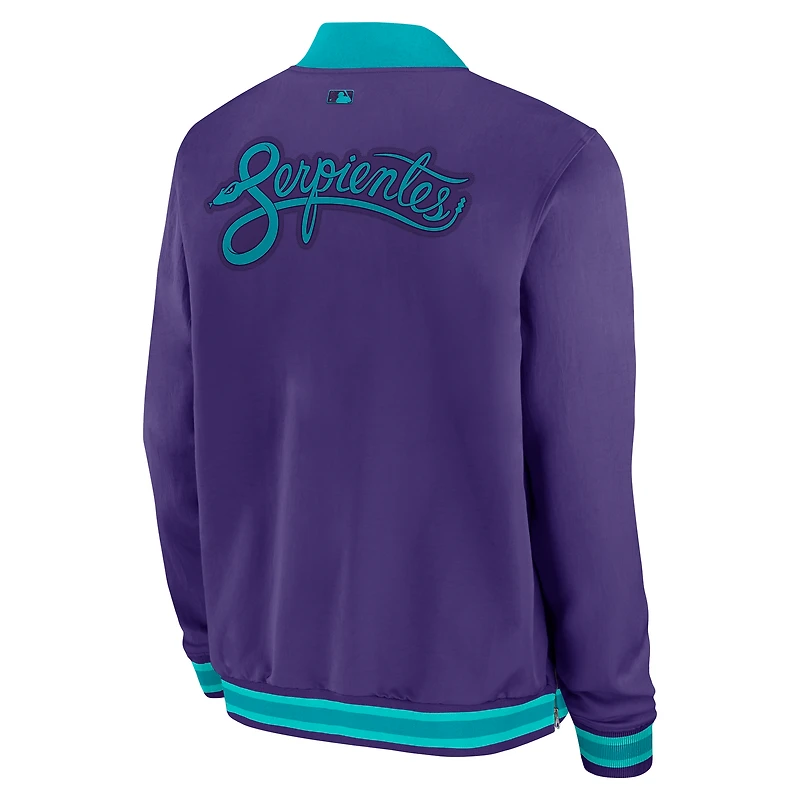 Arizona Diamondbacks Authentic Collection City Connect Men's Nike MLB Full-Zip Bomber Jacket