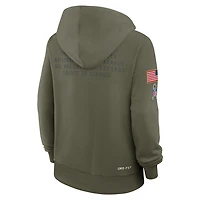 Philadelphia Eagles Salute to Service Sideline Women's Nike Dri-FIT NFL Pullover Hoodie