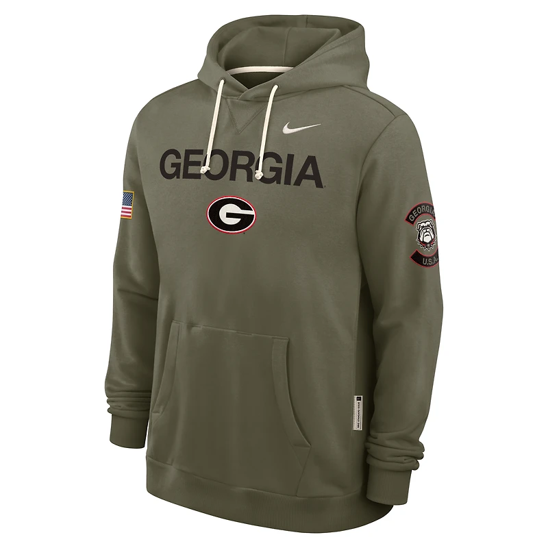 Georgia 2025 Military Appreciation Men's Nike Dri-FIT College Pullover Hoodie