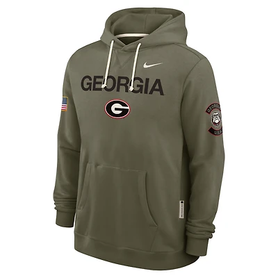 Georgia 2025 Military Appreciation Men's Nike Dri-FIT College Pullover Hoodie