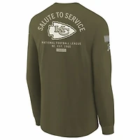 Kansas City Chiefs Salute to Service Sideline Big Kids’ Nike NFL Long-Sleeve T-Shirt