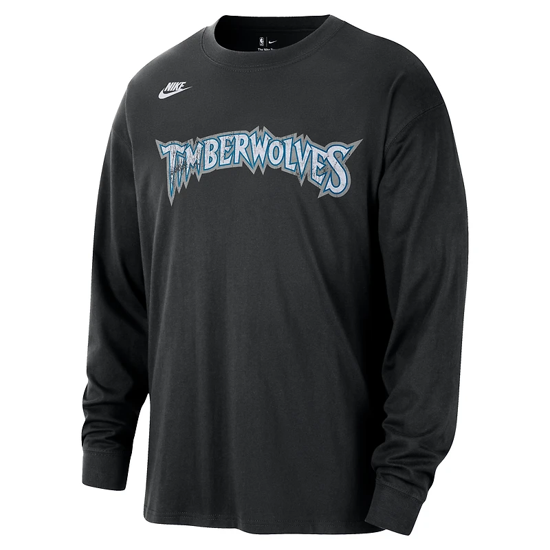 Minnesota Timberwolves Essentials Hardwood Classics Men's Nike NBA Long-Sleeve T-Shirt