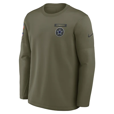 Dallas Cowboys Salute to Service Sideline Triumphant Win Coach Men's Nike NFL Pullover Crew