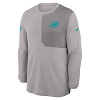 Miami Dolphins Sideline Coach Men's Nike Dri-FIT NFL Long-Sleeve Top