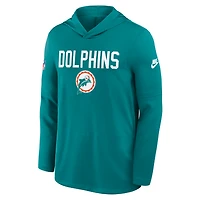 Miami Dolphins Pass Accuracy Men's Nike Dri-FIT NFL Long-Sleeve Hooded Top