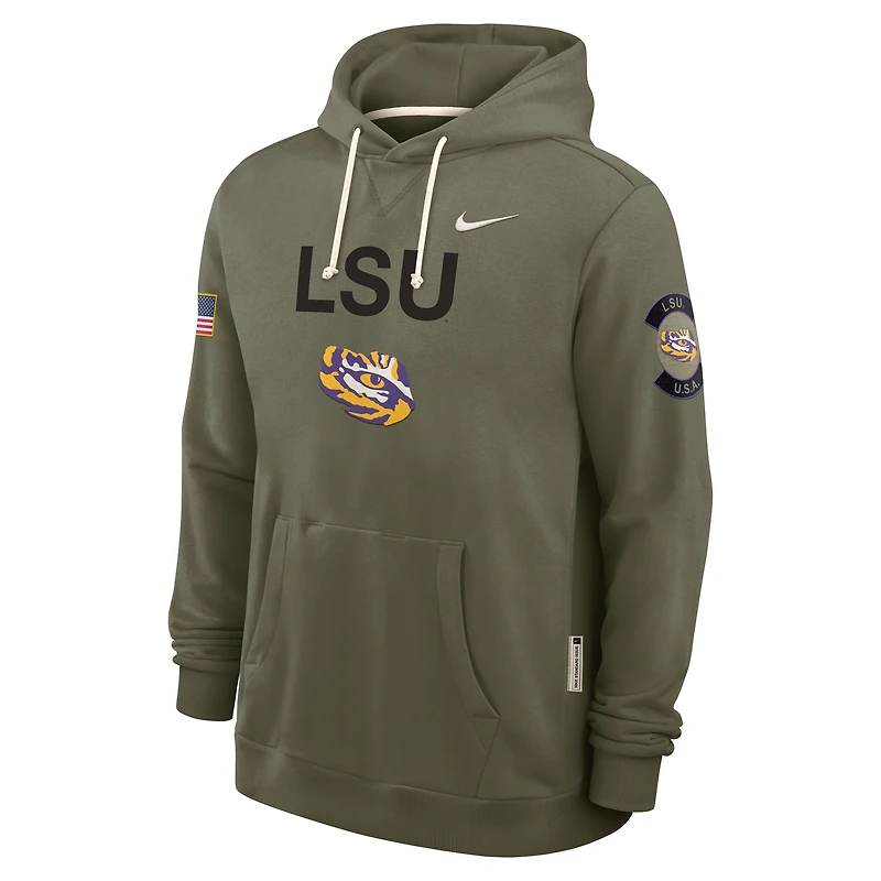 LSU 2025 Military Appreciation Men's Nike Dri-FIT College Pullover Hoodie