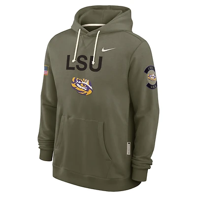 LSU 2025 Military Appreciation Men's Nike Dri-FIT College Pullover Hoodie