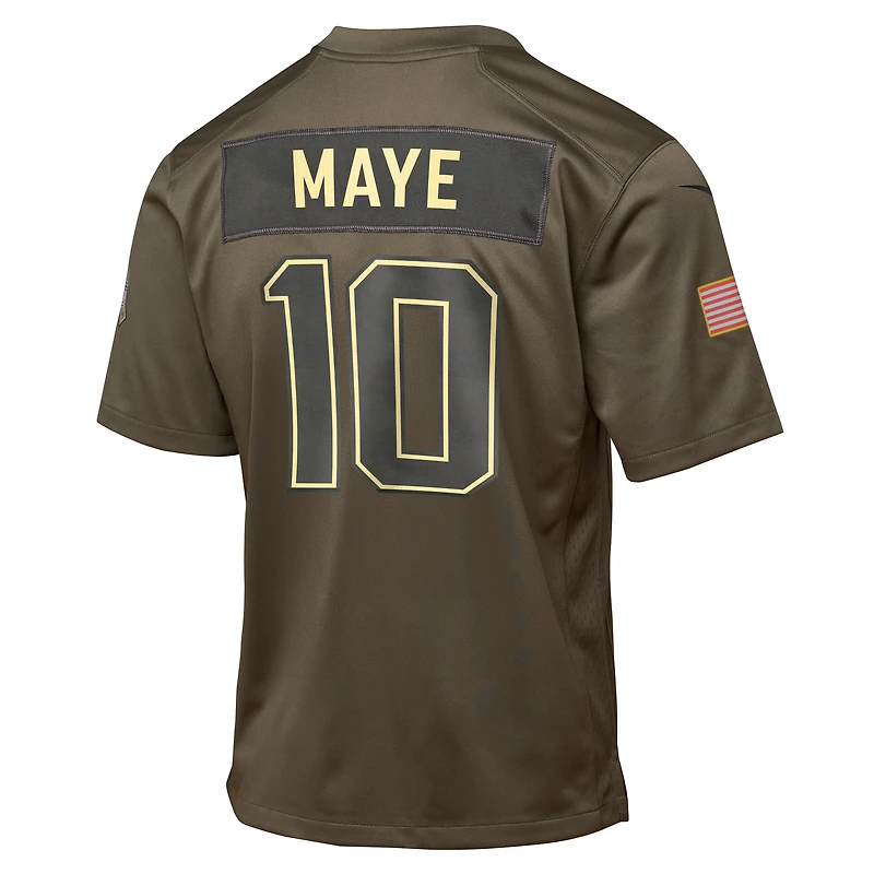 Drake Maye New England Patriots Salute to Service Big Kids’ Nike NFL Game Jersey