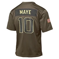 Drake Maye New England Patriots Salute to Service Big Kids’ Nike NFL Game Jersey