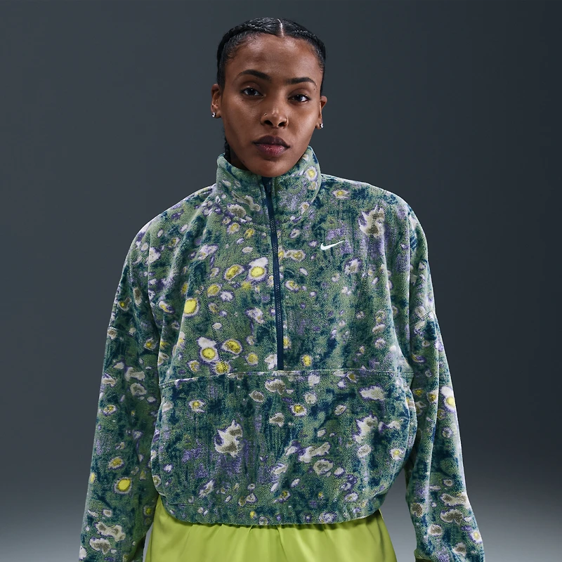 Nike One Women's Therma-FIT Oversized 1/2-Zip Fleece Top